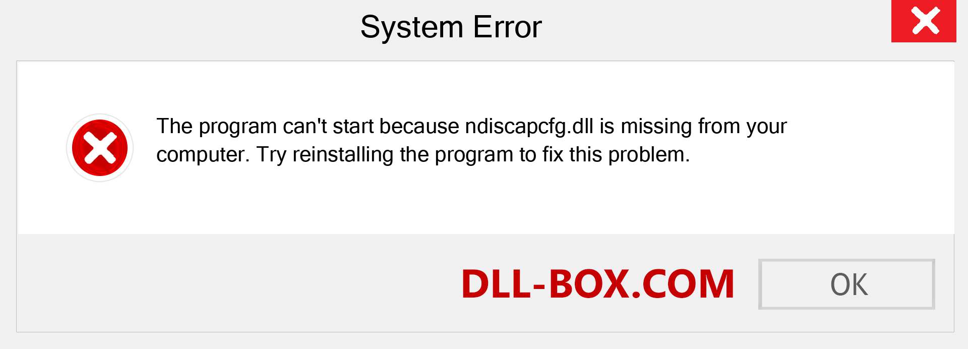  ndiscapcfg.dll file is missing?. Download for Windows 7, 8, 10 - Fix  ndiscapcfg dll Missing Error on Windows, photos, images